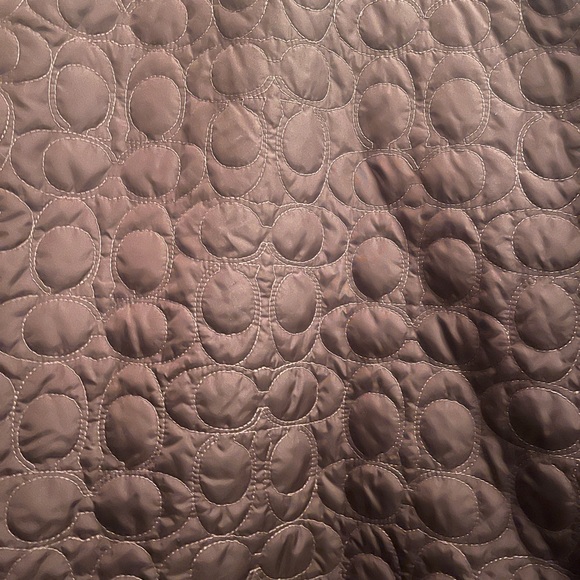 Coach womens Brown Quilted Jacket with light blue silky lining - Picture 9 of 9